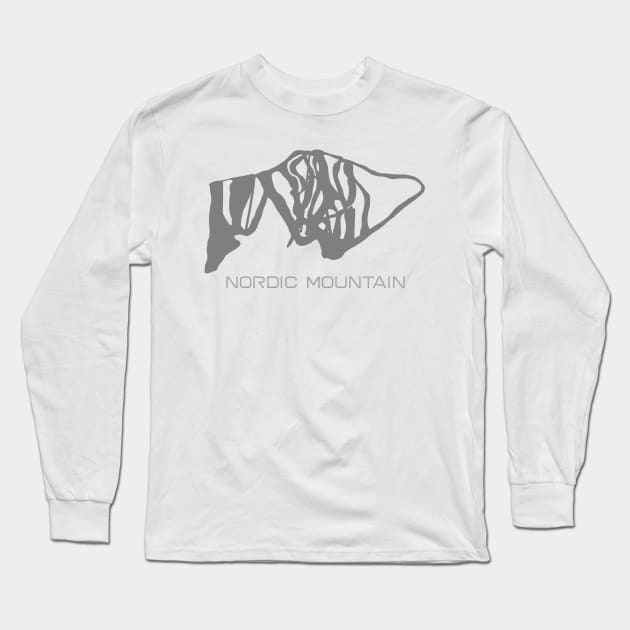 Nordic Mountain Resort 3D Long Sleeve T-Shirt by Mapsynergy